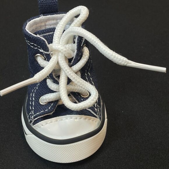 ~ NEW Dog Sneakers High Tops 3# Puppy Pet Cat Tennis Shoes Navy Blue Lace Up - Picture 13 of 14